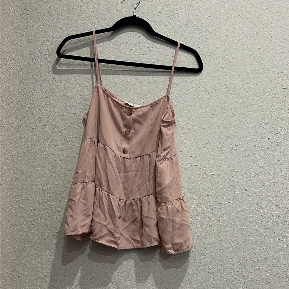 Paper Crane Pink Tiered Camisole